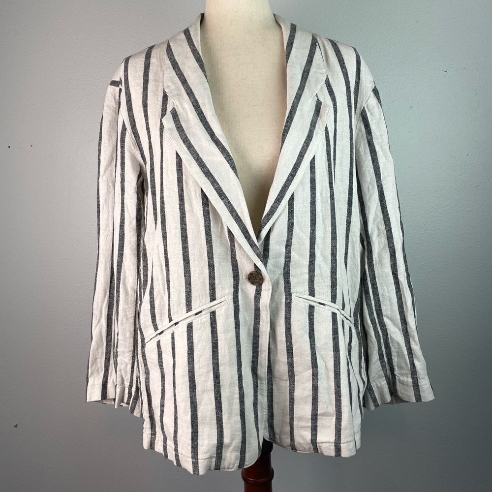 NWT Sanctuary Linen Rayon Blend Jacket Size L